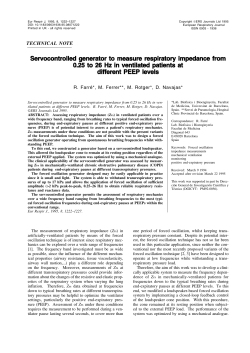 Servocontrolled generator to measure respiratory impedance from
