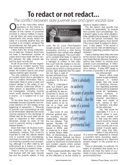 To redact or not redact... - Missouri Press Association