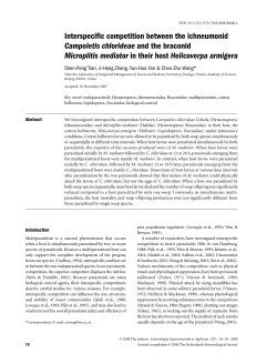 Interspecific competition between the ichneumonid Campoletis
