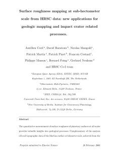 Surface roughness mapping at sub-hectometer scale from HRSC data