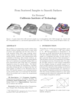 From Scattered Samples to Smooth Surfaces