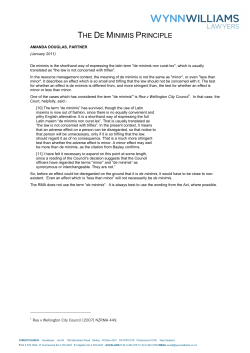 De Minimis Principle - rebranded