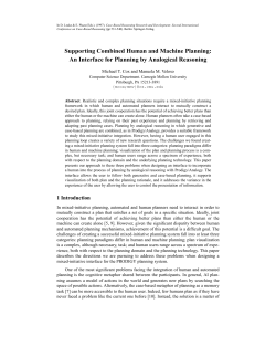 Supporting Combined Human and Machine Planning: An Interface