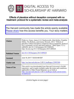Effects of placebos without deception compared with no treatment