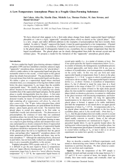 A Low-Temperature Amorphous Phase in a Fragile Glass