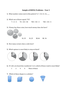 Sample of HSFOL Problems &ndash; Year 3