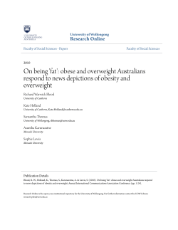 On being `fat`: obese and overweight Australians