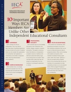 10Important Ways IECA Members Are Unlike Other Independent