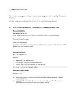 Flocculent or Flocculant - MIP Process Technologies