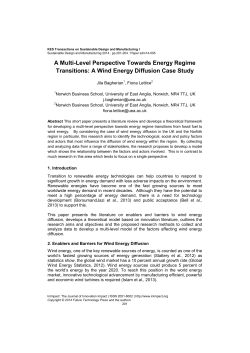 A Multi-Level Perspective Towards Energy Regime Transitions: A