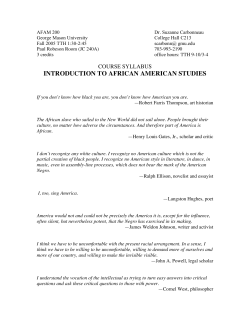 introduction to african american studies