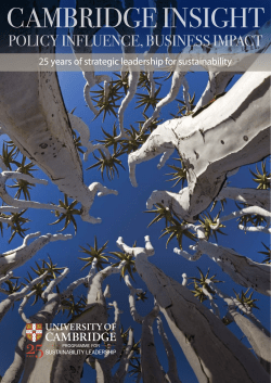 25-year review - Cambridge Institute for Sustainability Leadership