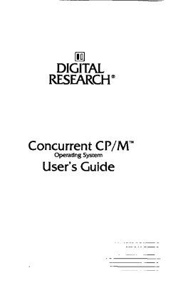 Concurrent CP/M User`s Guide