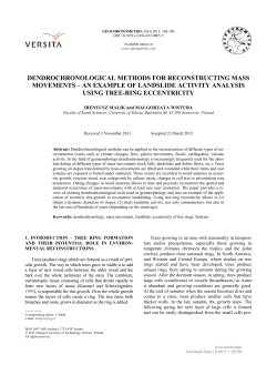 dendrochronological methods for reconstructing mass