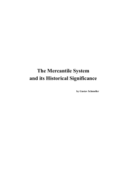 The Mercantile System and its Historical Significance