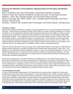 Revising the Definition of Periodization: Merging Historical