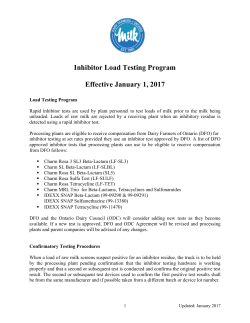 Inhibitor Pre-Screening Program