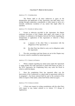 The Parties shall at all times endeavour to agree on the