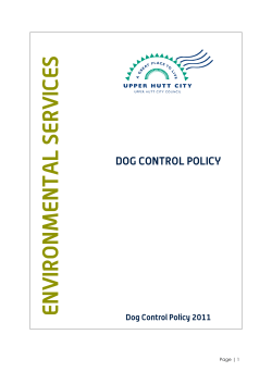 Dog Control Policy - Upper Hutt City Council