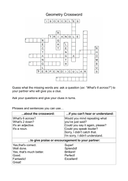 Geometry Crossword