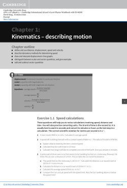 Chapter 1: Kinematics &ndash; describing motion - Beck-Shop