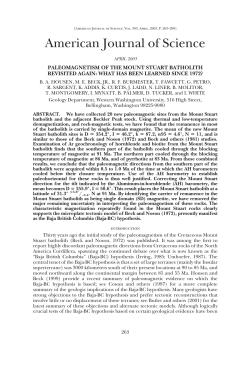 American Journal of Science - Western Washington University