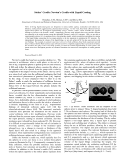 Stokes` Cradle: Newton`s Cradle with Liquid