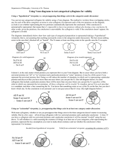 Using Venn diagrams to test categorical syllogisms for validity