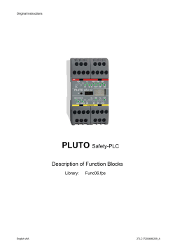 PLUTO Safety-PLC Description of Function Blocks