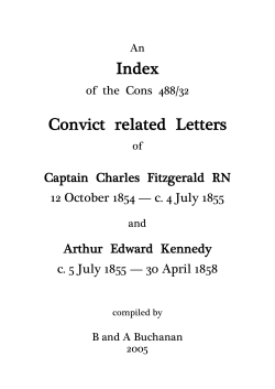 Index Convict related Letters - State Records Office of Western