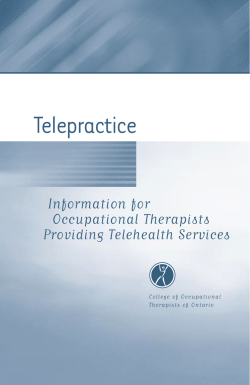 Telepractice - College of Occupational Therapists of Ontario