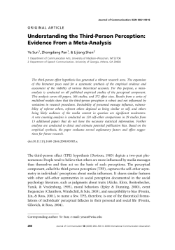 Understanding the Third-Person Perception