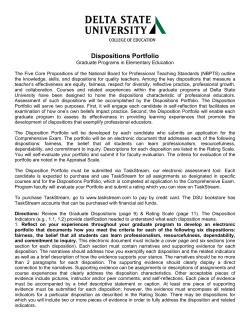 Dispositions Portfolio - Delta State University