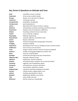 Key Terms in Questions on Attitude and Tone