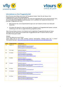 Informationen zu Ihrer Fluggesellschaft