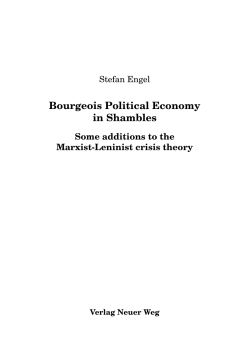 Bourgeois Political Economy in Shambles