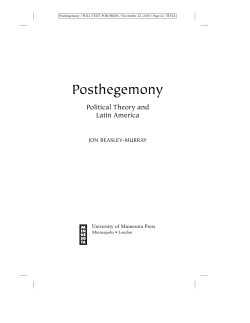 Posthegemony - Critica Latinoamericana