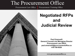 Negotiated RFPs and Judicial Review