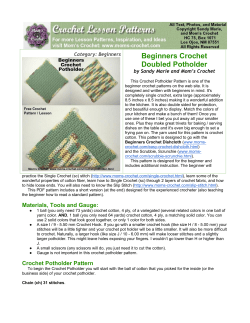 Beginners Crochet Doubled Potholder