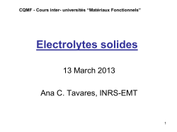 Electrolytes solides