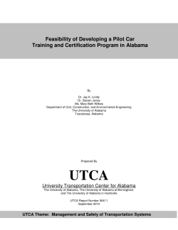Feasibility of Developing a Pilot Car Training