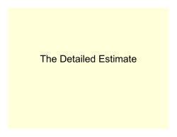 The Detailed Estimate