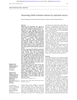 Assessing child restraint misuse by parental survey
