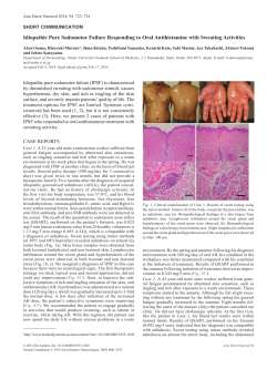 Idiopathic Pure Sudomotor Failure Responding to Oral