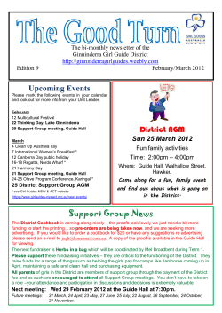 Support Group News Upcoming Events District AGM