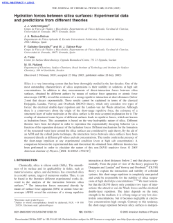 Hydration forces between silica surfaces: Experimental data and