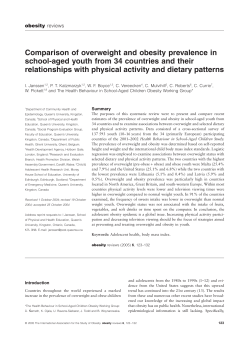 Comparison of overweight and obesity prevalence in