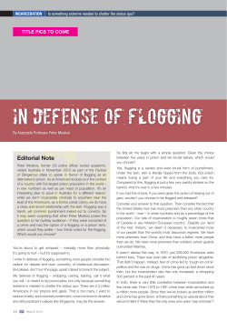 In Defense of Flogging