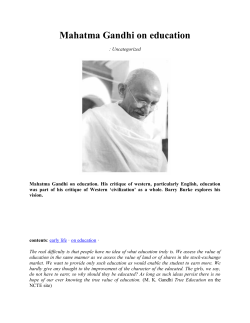 Mahatma Gandhi on education