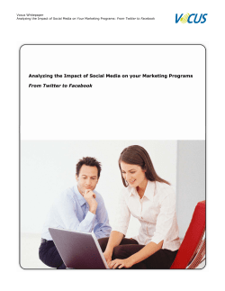 Analyzing the Impact of Social Media on your Marketing Programs